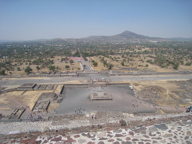Mexico Pyramids - Mexico City 2009 0520.jpg - A trip to the Teotihuacan area of Mexico to visit the pyramids. A vast complex and a great climb to the top. This was followed by lunch in a cave, then a visit to the historical center of Mexico City. March 2009.